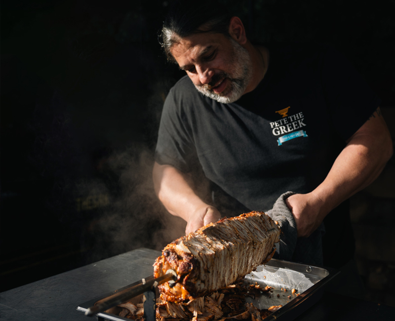 Pete the Greek. Greek food catering Sunshine Coast. Wedding Catering.